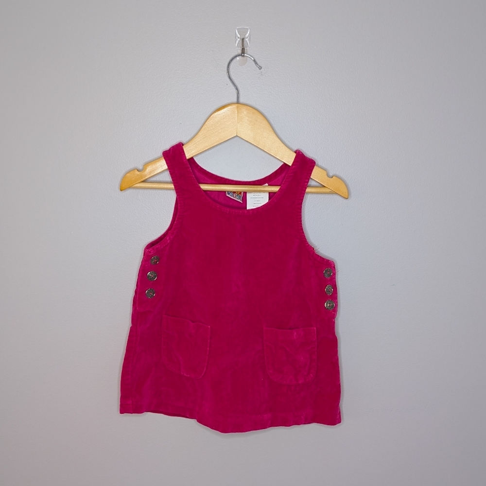 💙 2 for 15 💙 Vintage 90s McKids Pink Velour Overall Dress | McDonald's